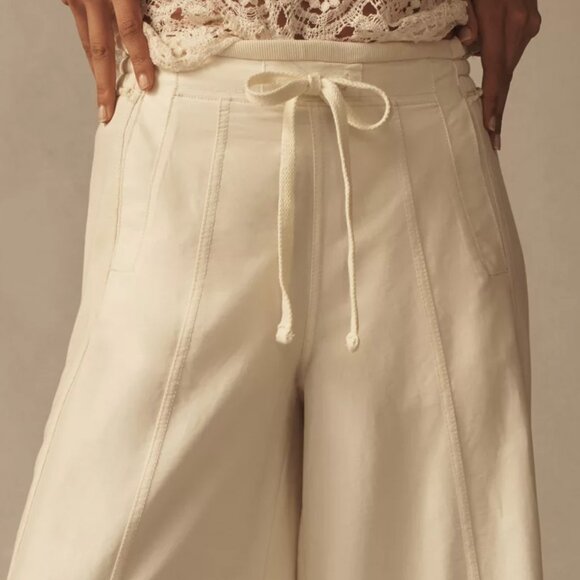 Daily Practice by Anthropologie Jessie Panel Wide-Leg Trousers, Comfy Pants - Picture 4 of 9
